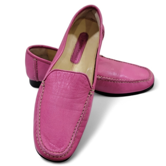 Rockport Shoes - Rockport Loafers Barbie Pink Slip On Leather Driving Shoe Moccasin Women’s 7.5